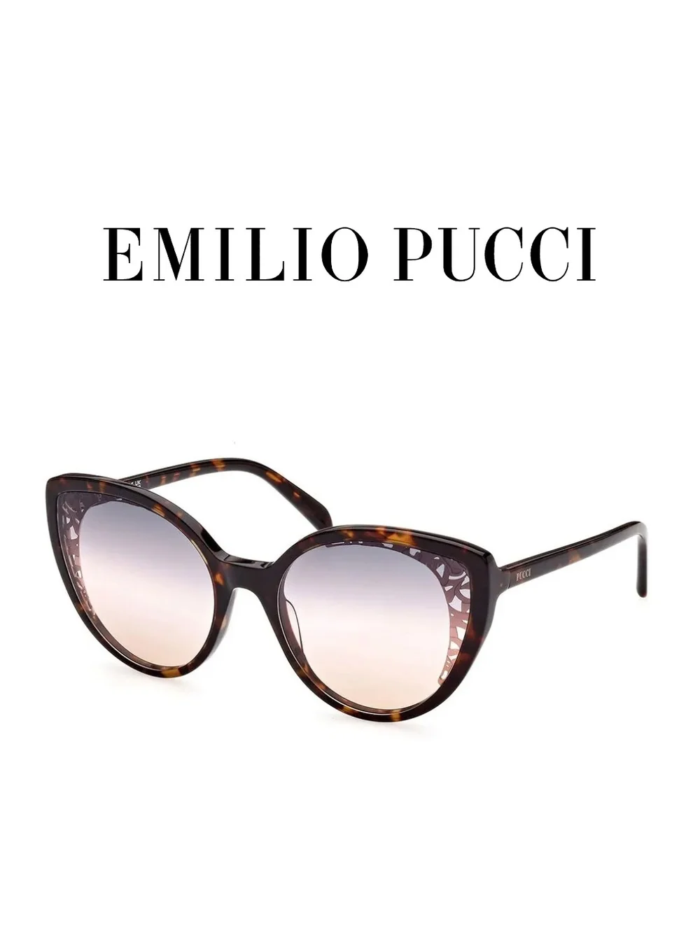 Emilio Pucci - Tortoise shell Cat-Eye Sunglasses - Brown Gradient - EPO182